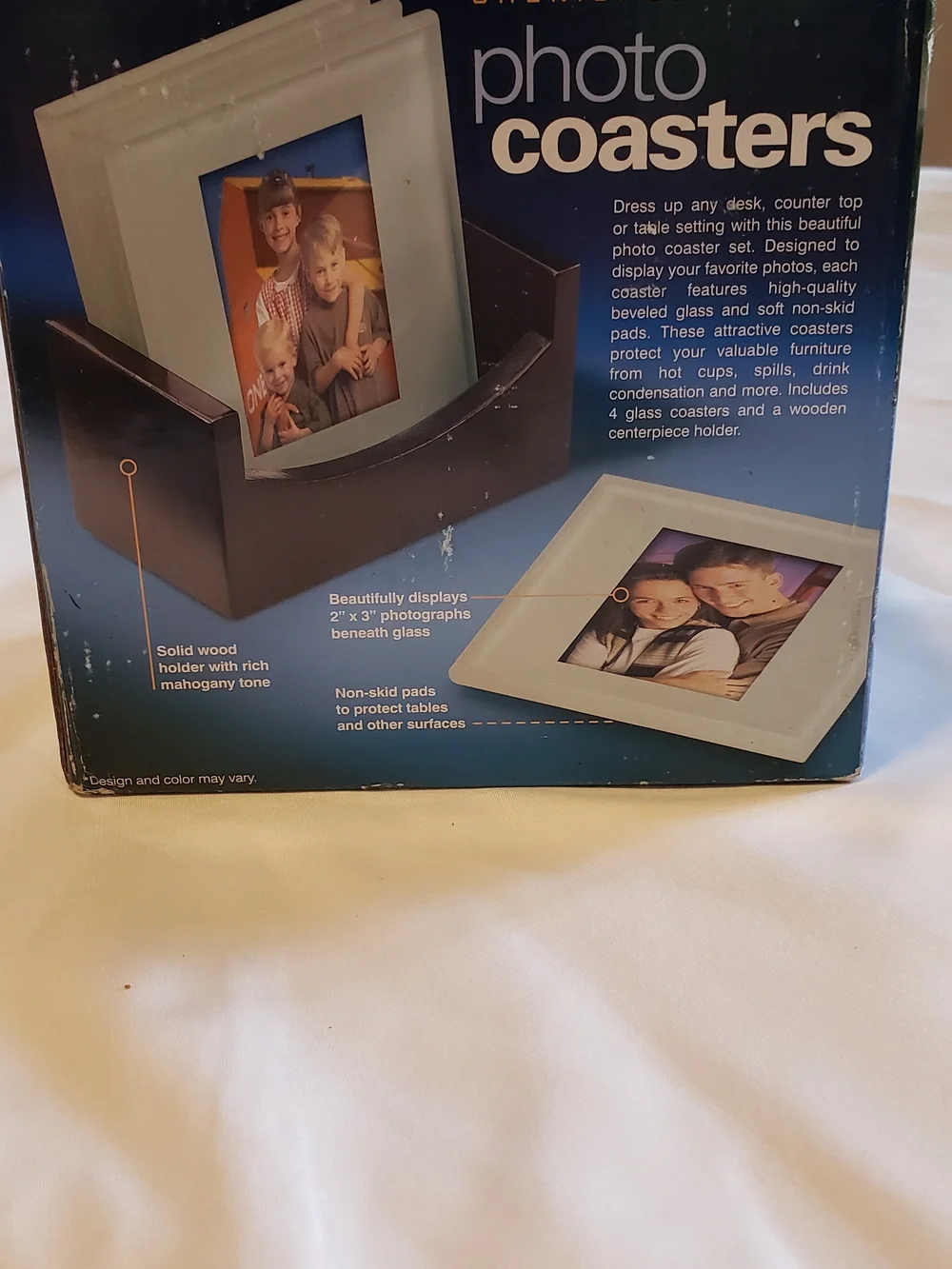 Cherished Accents Photo Coasters with Black Display Holder